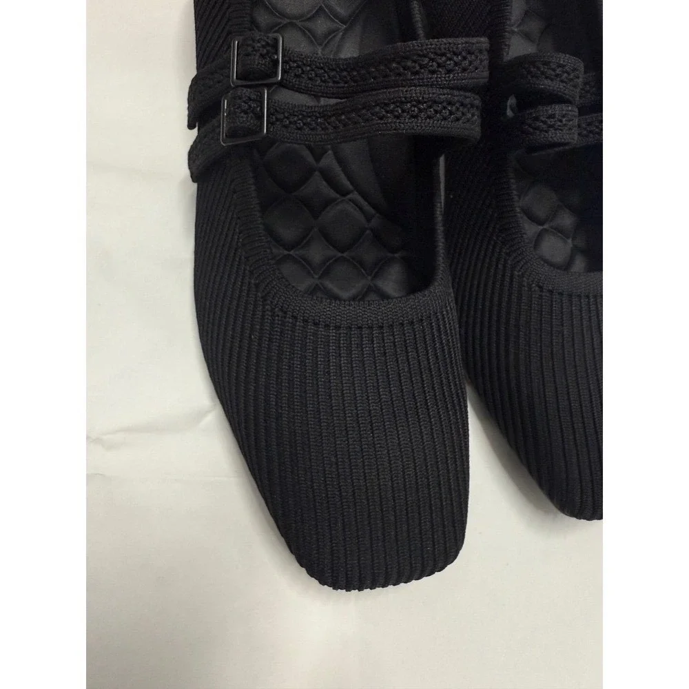VIVAIA Mary Jane Knit Heels Black‎ Eco Friendly Comfort Work Shoe EU/38 US/7-7.5